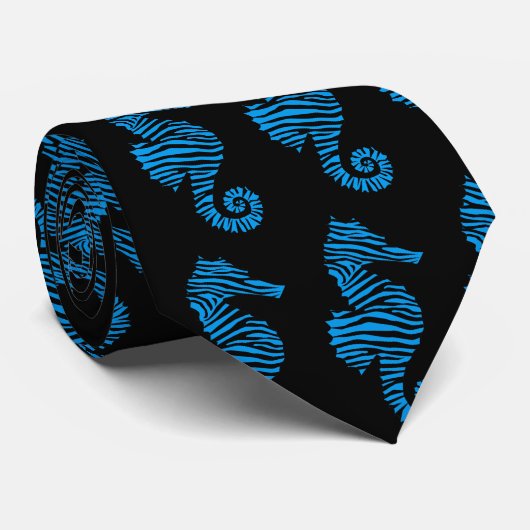Seepferd-Muster Krawatte (Gerollt)