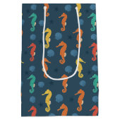 Seepferd Muster Mittlere Geschenktüte (Rückseite)