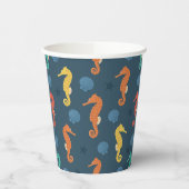 Seepferd Muster Pappbecher (Links)