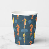 Seepferd Muster Pappbecher (Rechts)