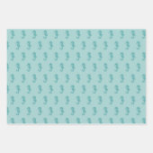 Seepferd Muster Sea Green Wrapping Paper Sheets Geschenkpapier Set (Vorderseite 2)