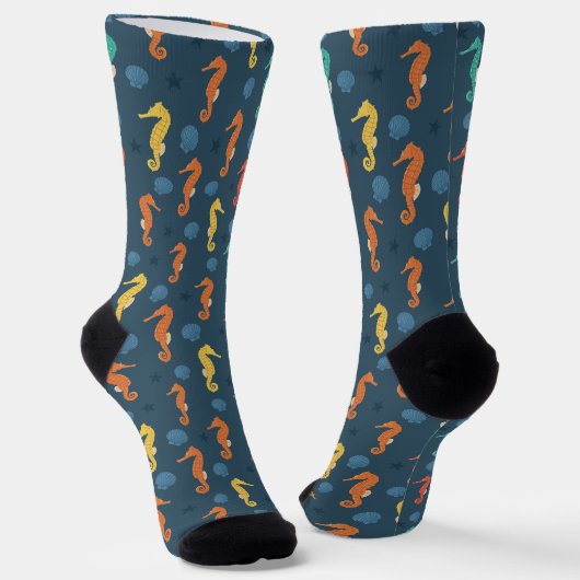 Seepferd Muster Socken (Gewinkelt)