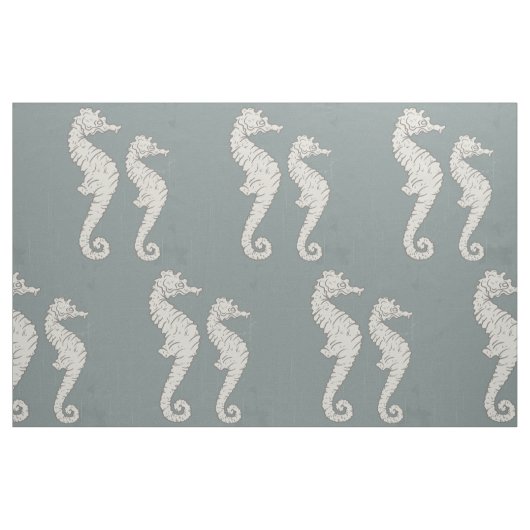 Seepferd Nautic Pattern Stoff (Fat Quarter (45,7 x 55,9 cm))