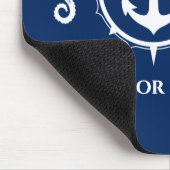 Seepferd Nautical Anchor Captain Boat oder Name Bl Mousepad (Ecke)