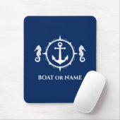Seepferd Nautical Anchor Ihr Boot oder Name Marine Mousepad (Mit Mouse)