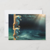 Seepferd Nautical Wedding RSVP Karte (Rückseite)