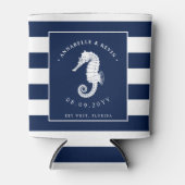 Seepferd | Nautische Hochzeit Dosenkühler (Vorderseite)