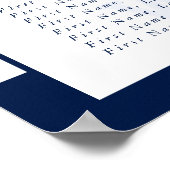 Seepferd | Nautische Hochzeit | Sitzdiagramm Poster (Ecke)