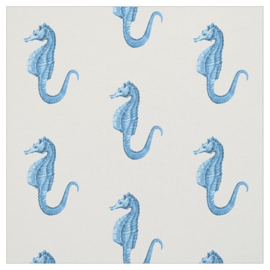 Seepferd nautische Küste Meer blau Stoff (Muster)