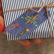 Seepferd Navy Ocean Animal Nautic Star