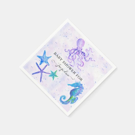 Seepferd Octopus Baby Serviette (Ecke)