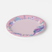 Seepferd oder Meerjungfrau Geburtstagsfeier Pappteller (Schrägansicht)