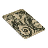 Seepferd (ohne Gefrierfisch auf Papier) Magnet (Rechte Seite)