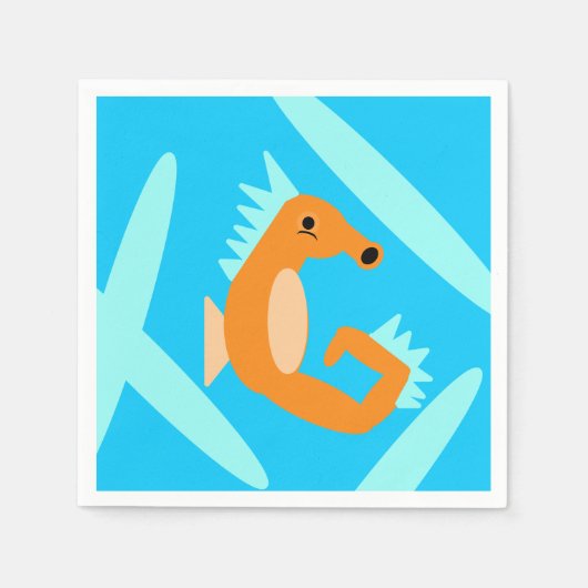 Seepferd Paper Napkin Serviette (Vorderseite)