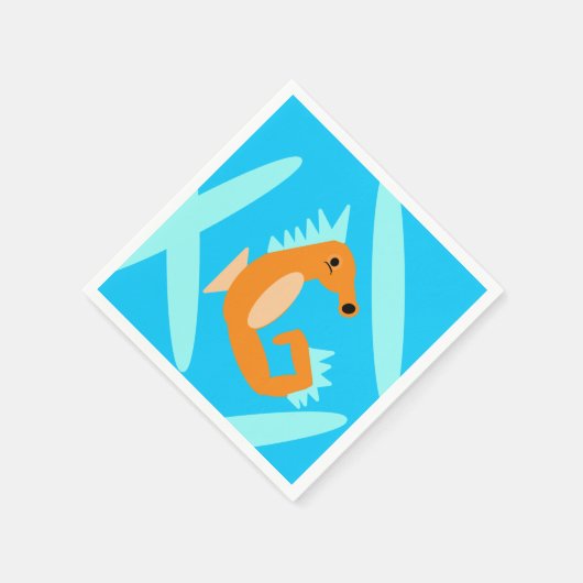 Seepferd Paper Napkin Serviette (Ecke)