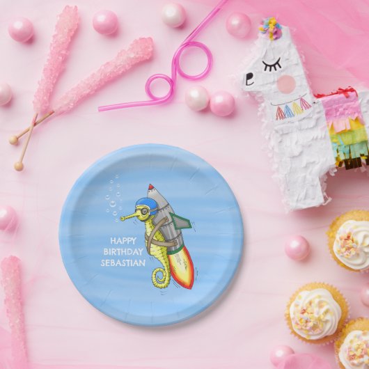 Seepferd Pappteller (Party)