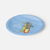 Seepferd Pappteller (Schrägansicht)