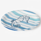 Seepferd Pappteller (Schrägansicht)