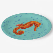 Seepferd Pappteller (Schrägansicht)