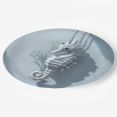 Seepferd Pappteller (Schrägansicht)