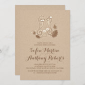 Seepferd Pärchen Strand Probe Einladung (Vorne/Hinten)