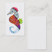 Seepferd-Patchwork-Haustier-Geschäfts-Karten Visitenkarte (Vorne/Hinten)