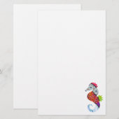 Seepferd-Patchwork-Haustier stationär Briefpapier (Vorne/Hinten)