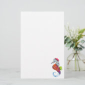 Seepferd-Patchwork-Haustier stationär Briefpapier (Stehend Vorderseite)