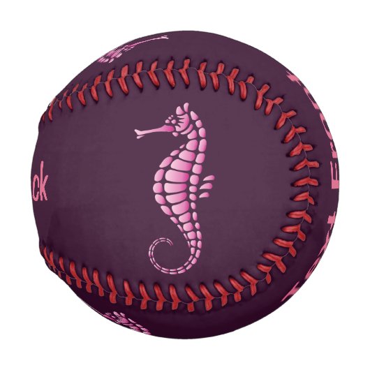 Seepferd Pink Baseball (Rückseite Links)