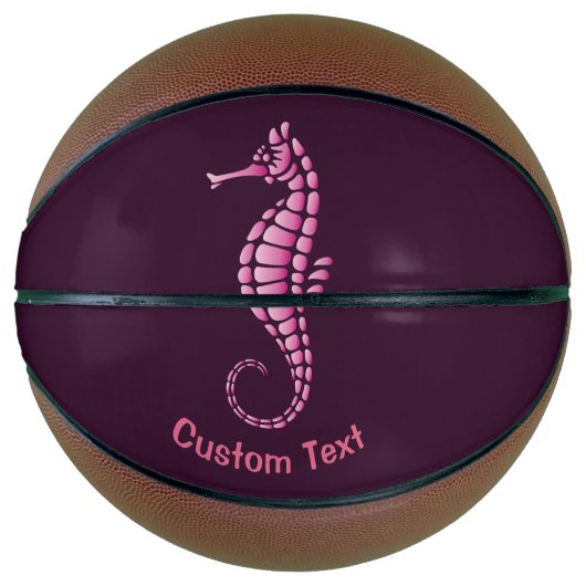 Seepferd Pink Basketball (Vorderseite)