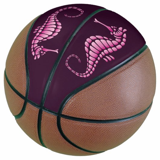 Seepferd Pink Basketball (angewinkelt)