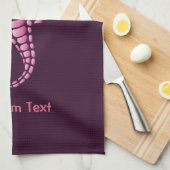 Seepferd Pink Geschirrtuch (Viertel Falte)