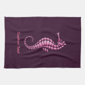 Seepferd Pink Geschirrtuch (Horizontal)