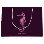 Seepferd Pink Große Geschenktüte (Vorderseite)