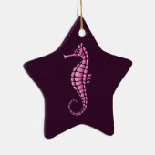 Seepferd Pink Keramik Ornament (Rechts)