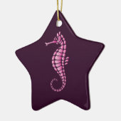 Seepferd Pink Keramik Ornament (Links)