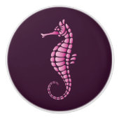 Seepferd Pink Keramikknauf (Vorderseite)