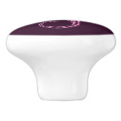 Seepferd Pink Keramikknauf (Seitenansicht)