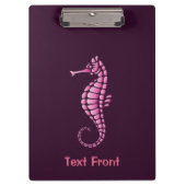 Seepferd Pink Klemmbrett (Vorderseite)