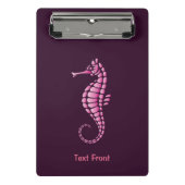 Seepferd Pink Mini Klemmbrett (Vorderseite)