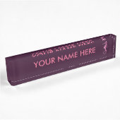 Seepferd Pink Namensplakette