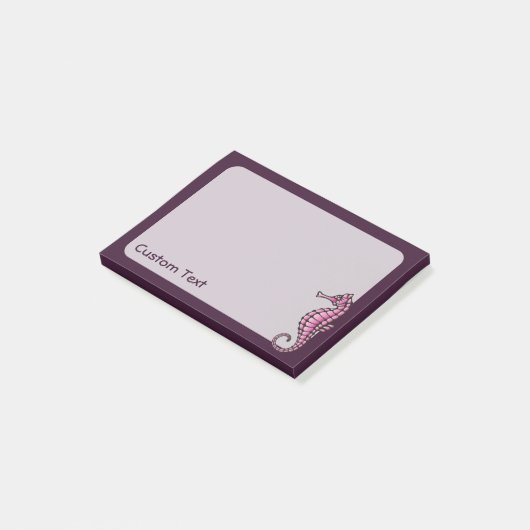 Seepferd Pink Post-it Klebezettel (angewinkelt)