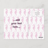 Seepferd Pink Postkarte (Rückseite)