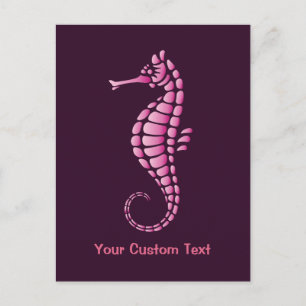 Seepferd Pink Postkarte