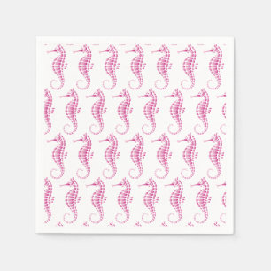 Seepferd Pink Serviette