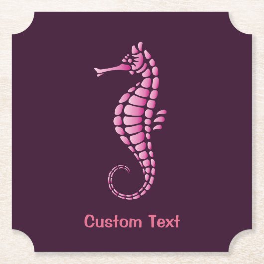 Seepferd Pink Untersetzer (Vorderseite)