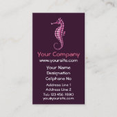 Seepferd Pink Visitenkarte (Vorderseite)