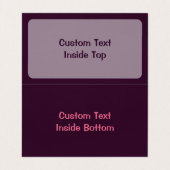 Seepferd Pink Visitenkarten (Innenseite Aufgefaltet)