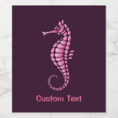 Seepferd Pink Weinetikett (Einzelnes Label)