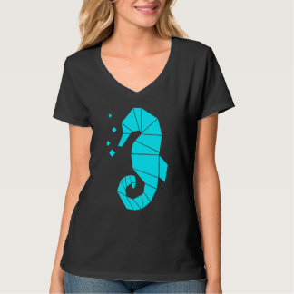 Seepferd Polygon Wasser Meer Tier Fisch Hippocamp T-Shirt